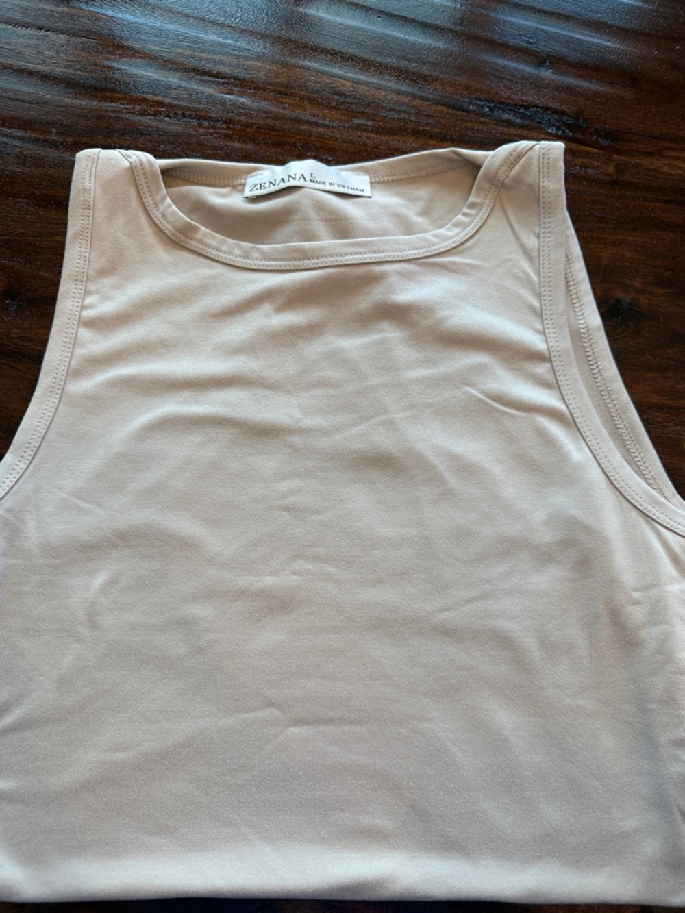 Zenana Outfitters Beige Tank Bodysuit - Picture 2 of 5